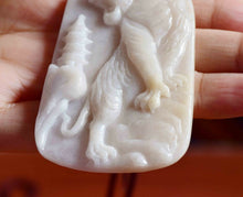 Load image into Gallery viewer, 10% OFF- Certified Natural Jadeite Emerald A*Jade HandCarved Green Yellow Red Pendant Tiger 虎虎生威 5147