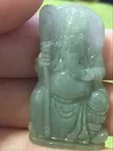 Load image into Gallery viewer, 10% OFF- Certified Natural Jadeite Emerald A*Jade HandCarved Guan Yu Pendant X2389