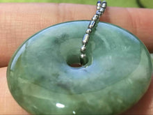 Load image into Gallery viewer, 10% OFF- Certified Natural Jadeite Emerald A*Jade HandCarved Safety Buckle Pendant X1880