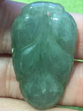 Load image into Gallery viewer, 10% OFF- Certified Natural Jadeite Emerald A*Jade HandCarved Leaf Pendant X2325