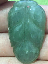 Load image into Gallery viewer, 10% OFF- Certified Natural Jadeite Emerald A*Jade HandCarved Leaf Pendant X2325