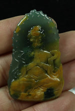 Load image into Gallery viewer, 10% OFF- Certified Natural Oily Jadeite Emerald A*Jade HandCarved Pendant Buddha Meditation 佛之冥想 B637E