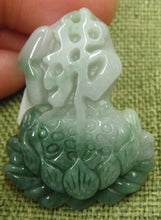 Load image into Gallery viewer, 10% OFF- Certified Natural Oily Jadeite Emerald A*Jade HandCarved Fo 佛 Lotus Pendant 8241