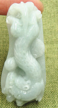 Load image into Gallery viewer, 10% OFF- Certified Natural Icy Jadeite Emerald A*Jade HandCarved Dragon Ruyi Coin Pendant 7138