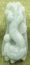 Load image into Gallery viewer, 10% OFF- Certified Natural Icy Jadeite Emerald A*Jade HandCarved Dragon Ruyi Coin Pendant 7138