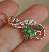 Load image into Gallery viewer, 10% OFF- Certified Natural Jadeite Emerald A*Jade HandCarved Pendant~ 925 Silver