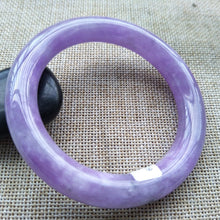 Load image into Gallery viewer, 10% OFF- 55/56/57mm Certified Natural Lavender Jadeite Emerald A*Jade HandCarved Bangle H519