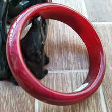 Load image into Gallery viewer, 10% OFF- 58/59/60mm Certified Natural Red Jadeite Emerald A*Jade HandCarved Bangle H131