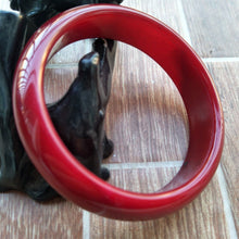 Load image into Gallery viewer, 10% OFF- 58/59/60mm Certified Natural Red Jadeite Emerald A*Jade HandCarved Bangle H131