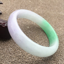 Load image into Gallery viewer, 10% OFF- 56/57/58mm Certified Natural 3 Color Jadeite Emerald A*Jade HandCarved Bangle x2418