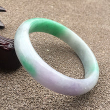 Load image into Gallery viewer, 10% OFF- 58/59/60mm Certified Natural 3 Color Jadeite Emerald A*Jade HandCarved Bangle x2448