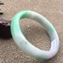 Load image into Gallery viewer, 10% OFF- 58/59/60mm Certified Natural 3 Color Jadeite Emerald A*Jade HandCarved Bangle x2448
