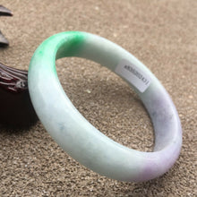 Load image into Gallery viewer, 10% OFF- 57/58/59mm Certified Natural 3 Color Jadeite Emerald A*Jade HandCarved Bangle x2431