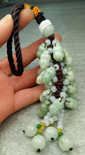 Load image into Gallery viewer, 10% OFF- Certified Natural Jadeite Emerald A*Jade HandCarved Car Keys &amp; Locks Pendant Car Hanging 车挂