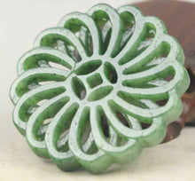 Load image into Gallery viewer, 10% OFF- Certified Natural Jadeite Emerald A*Jade HandCarved Flower Pendant A1940