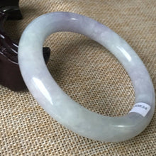 Load image into Gallery viewer, 10% OFF- 56/57/58mm Certified Natural Lavender Jadeite Emerald A*Jade HandCarved Bangle HA0834