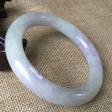 Load image into Gallery viewer, 10% OFF- 56/57/58mm Certified Natural Lavender Jadeite Emerald A*Jade HandCarved Bangle HA0834