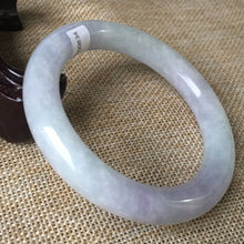 Load image into Gallery viewer, 10% OFF- 56/57/58mm Certified Natural Lavender Jadeite Emerald A*Jade HandCarved Bangle HA0834