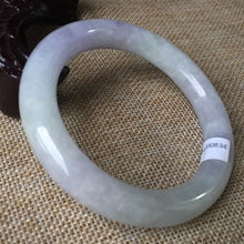 Load image into Gallery viewer, 10% OFF- 56/57/58mm Certified Natural Lavender Jadeite Emerald A*Jade HandCarved Bangle HA0834