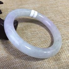 Load image into Gallery viewer, 10% OFF- 57/58/59mm Certified Natural Lavender Jadeite Emerald A*Jade HandCarved Bangle HA0866