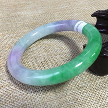 Load image into Gallery viewer, 10% OFF- 55/56/57mm Certified Natural 3 Color Jadeite Emerald A*Jade HandCarved Bangle HA0849