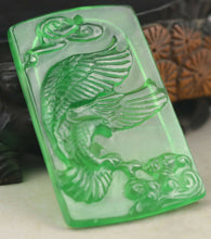 Load image into Gallery viewer, 10% OFF- Certified Natural Jadeite Emerald A*Jade HandCarved Eagle Pendant A1940