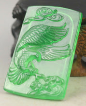 Load image into Gallery viewer, 10% OFF- Certified Natural Jadeite Emerald A*Jade HandCarved Eagle Pendant A1940