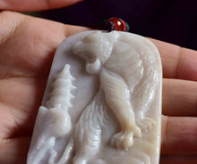 Load image into Gallery viewer, 10% OFF- Certified Natural Jadeite Emerald A*Jade HandCarved Green Yellow Red Pendant Tiger 虎虎生威 5147
