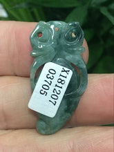 Load image into Gallery viewer, 10% OFF- Certified Natural Oily Green Jadeite Emerald A*Jade HandCarved Peachant Pendant X3705
