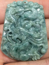 Load image into Gallery viewer, 10% OFF- Certified Natural Oily Green Jadeite Emerald A*Jade HandCarved Dragon Pendant C2036