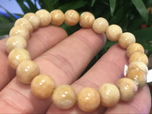 Load image into Gallery viewer, 190 mm/7.5 in- Certified Natural Yellow Red Jadeite Emerald A*Jade Beads Stretchy Bracelet X1003