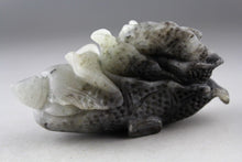 Load image into Gallery viewer, 4.5'' L-Chinese Genuine Natural White Gray Jade Handcarved Lucky Cabbage 0154