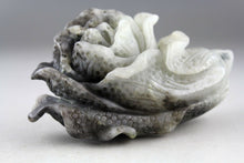 Load image into Gallery viewer, 4.5'' L-Chinese Genuine Natural White Gray Jade Handcarved Lucky Cabbage 0154
