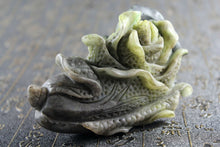 Load image into Gallery viewer, 4.5'' L-Chinese Genuine Natural Multi-Color Jade Handcarved Lucky Cabbage statue 0189