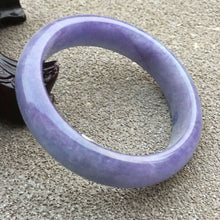 Load image into Gallery viewer, 10% OFF- 55/56/57mm Certified Natural Purple Jadeite Emerald A*Jade HandCarved Bangle x2557