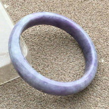 Load image into Gallery viewer, 10% OFF- 59/60/61mm Certified Natural Lavender Jadeite Emerald A*Jade HandCarved Bangle x2555