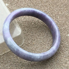 Load image into Gallery viewer, 10% OFF- 59/60/61mm Certified Natural Lavender Jadeite Emerald A*Jade HandCarved Bangle x2555