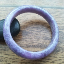 Load image into Gallery viewer, 10% OFF- 55/56/57mm Certified Natural Purple Jadeite Emerald A*Jade HandCarved Bangle A151