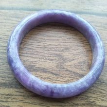 Load image into Gallery viewer, 10% OFF- 55/56/57mm Certified Natural Purple Jadeite Emerald A*Jade HandCarved Bangle A151