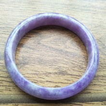Load image into Gallery viewer, 10% OFF- 55/56/57mm Certified Natural Purple Jadeite Emerald A*Jade Handcarved Bangle A127