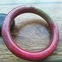 Load image into Gallery viewer, 10% OFF- 54/55/56mm Certified Natural Red Jadeite Emerald A*Jade HandCarved Bangle A002