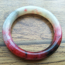 Load image into Gallery viewer, 10% OFF- 55/56/57mm Certified Natural Red Jadeite Emerald A*Jade HandCarved Bangle A210