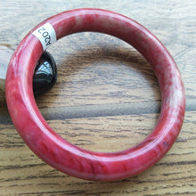 Load image into Gallery viewer, 10% OFF- 53/54/55mm Certified Natural Red Jadeite Emerald A*Jade HandCarved Bangle A202