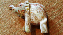 Load image into Gallery viewer, 6.30in L, 2.41 lbs-Chinese Genuine Natural Color Jade HandCarved Elephant Statue