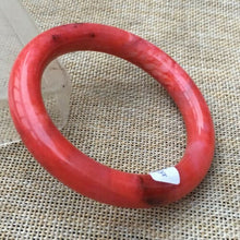 Load image into Gallery viewer, 10% OFF- 56/57/58mm Certified Natural Red Jadeite Emerald A*Jade HandCarved Bangle x8957