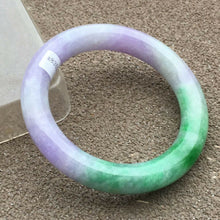 Load image into Gallery viewer, 10% OFF- 56/57/58mm Certified Natural 3 Color Jadeite Emerald A*Jade HandCarved Bangle x2045