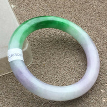 Load image into Gallery viewer, 10% OFF- 56/57/58mm Certified Natural 3 Color Jadeite Emerald A*Jade HandCarved Bangle x2033