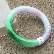 Load image into Gallery viewer, 10% OFF- 56/57/58mm Certified Natural 3 Color Jadeite Emerald A*Jade HandCarved Bangle x2033