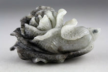 Load image into Gallery viewer, 4.5'' L-Chinese Genuine Natural White Gray Jade Handcarved Lucky Cabbage 0154