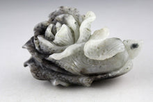 Load image into Gallery viewer, 4.5'' L-Chinese Genuine Natural White Gray Jade Handcarved Lucky Cabbage 0154